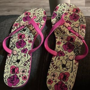Coach Woman’s Flip Flops. Size 11 Pink Floral